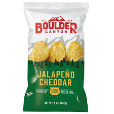 Boulder Canyon Jalapeno Cheddar Chips 142g The Nature Spot