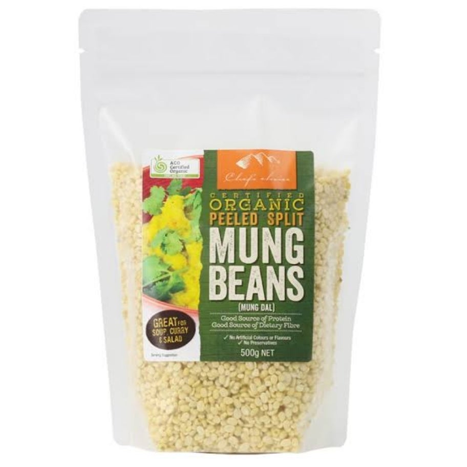 Chef’s Choice Organic Peeled Split Mung Beans 500g The Nature Spot