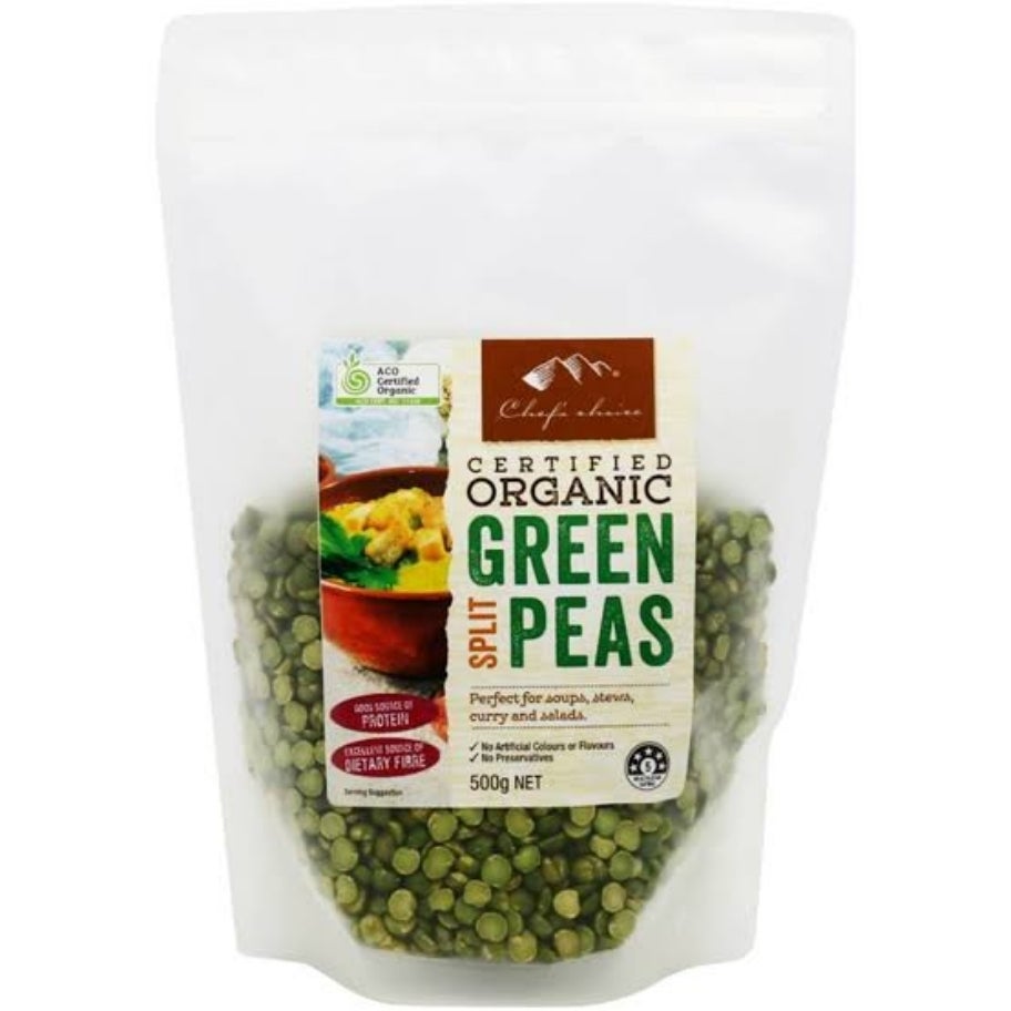 Manor Springs Organic Green Split Peas 1kg - Premium Quality, Certified Organic | Buy Now With